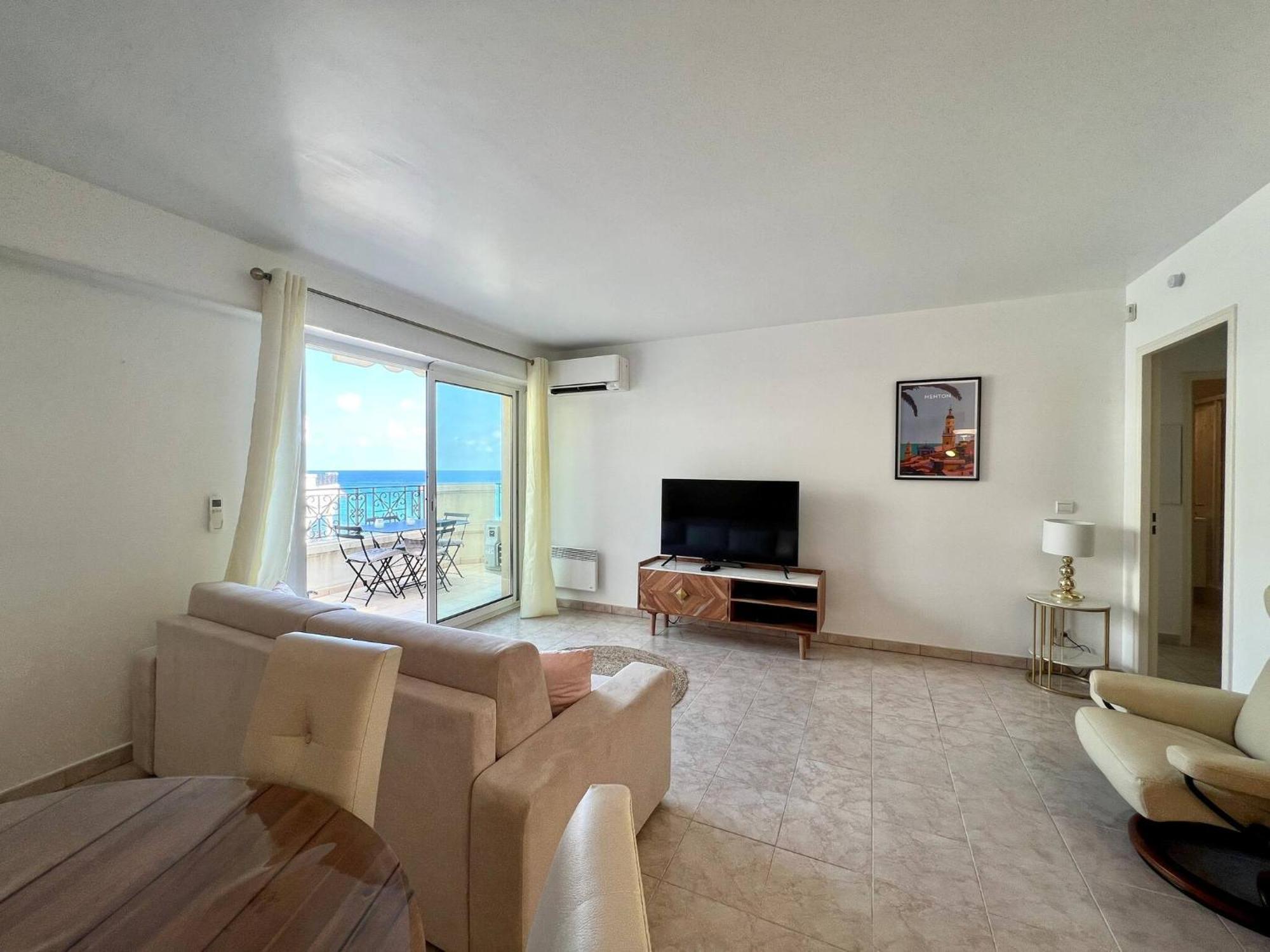'Le Victoria Beach' Vue Mer Plein Centre, Spacieux Menton Luaran gambar