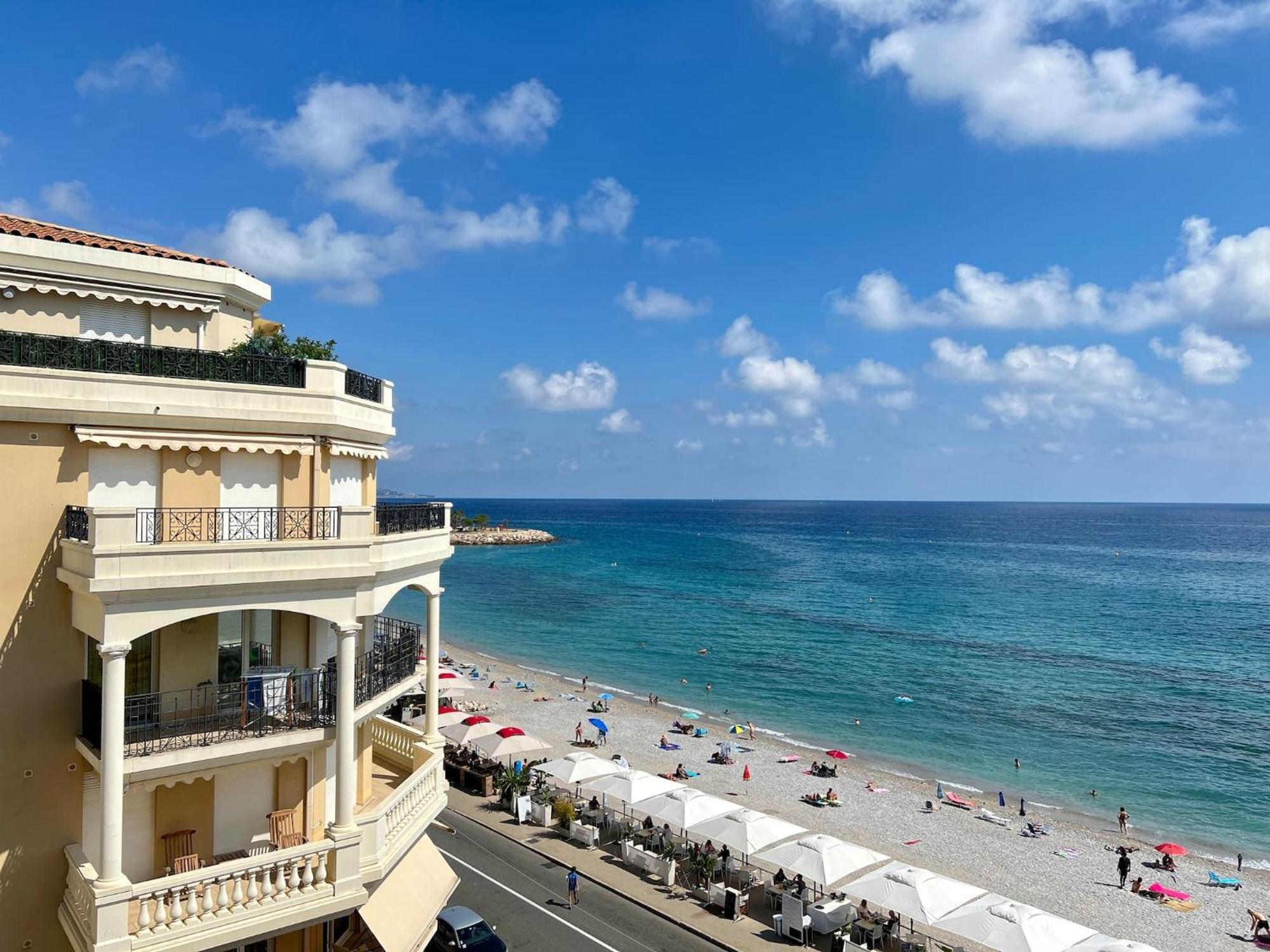 'Le Victoria Beach' Vue Mer Plein Centre, Spacieux Menton Luaran gambar