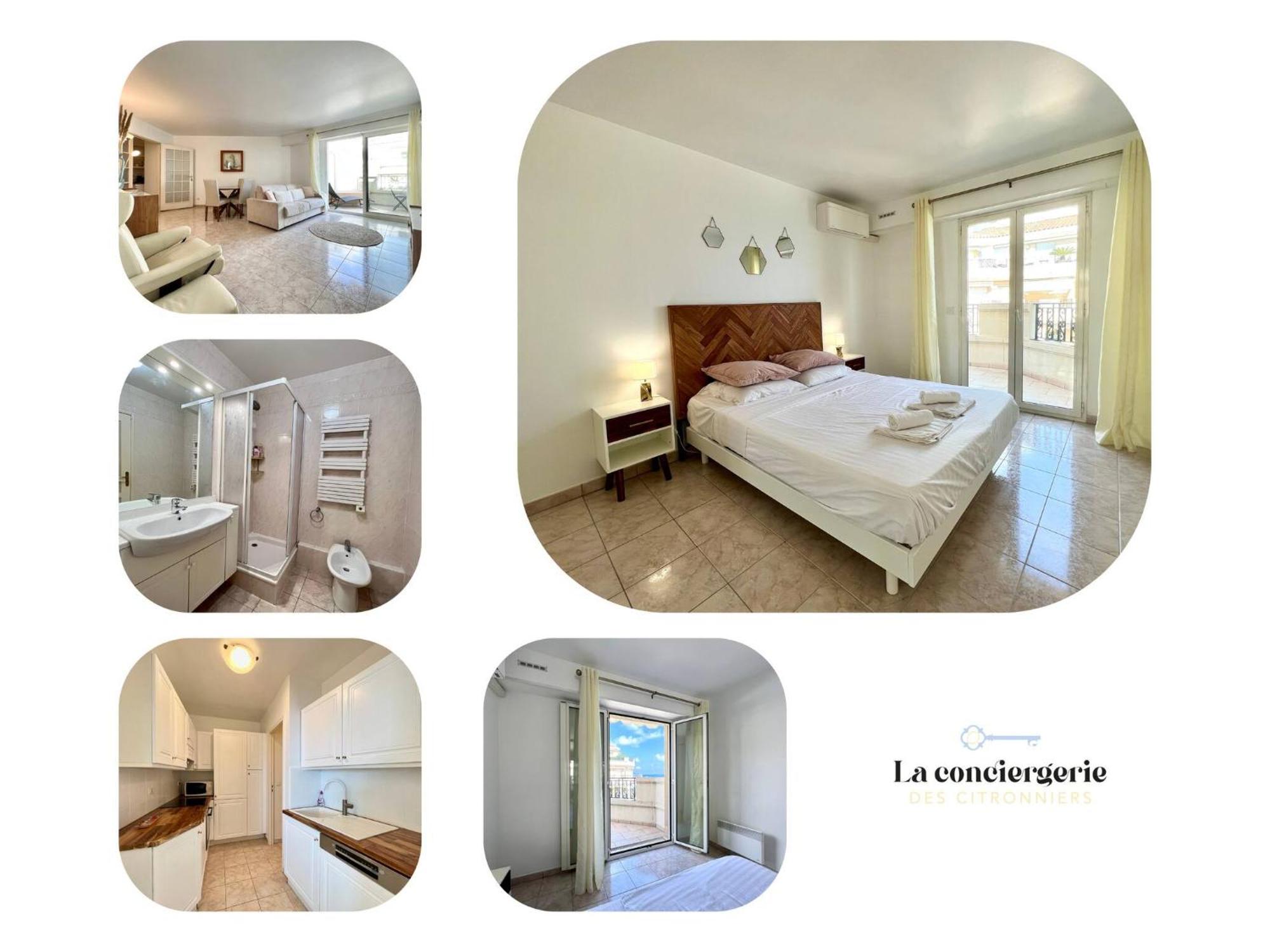 'Le Victoria Beach' Vue Mer Plein Centre, Spacieux Menton Luaran gambar